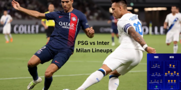 PSG vs Inter Milan Lineups